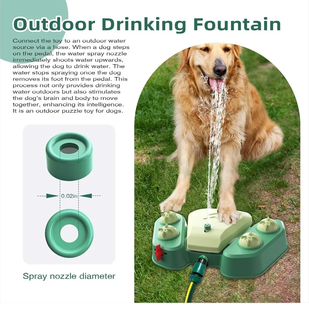 KADTC Dog outdoor drinking fountain 2-in-1 function,drinking fountain &sprinkler